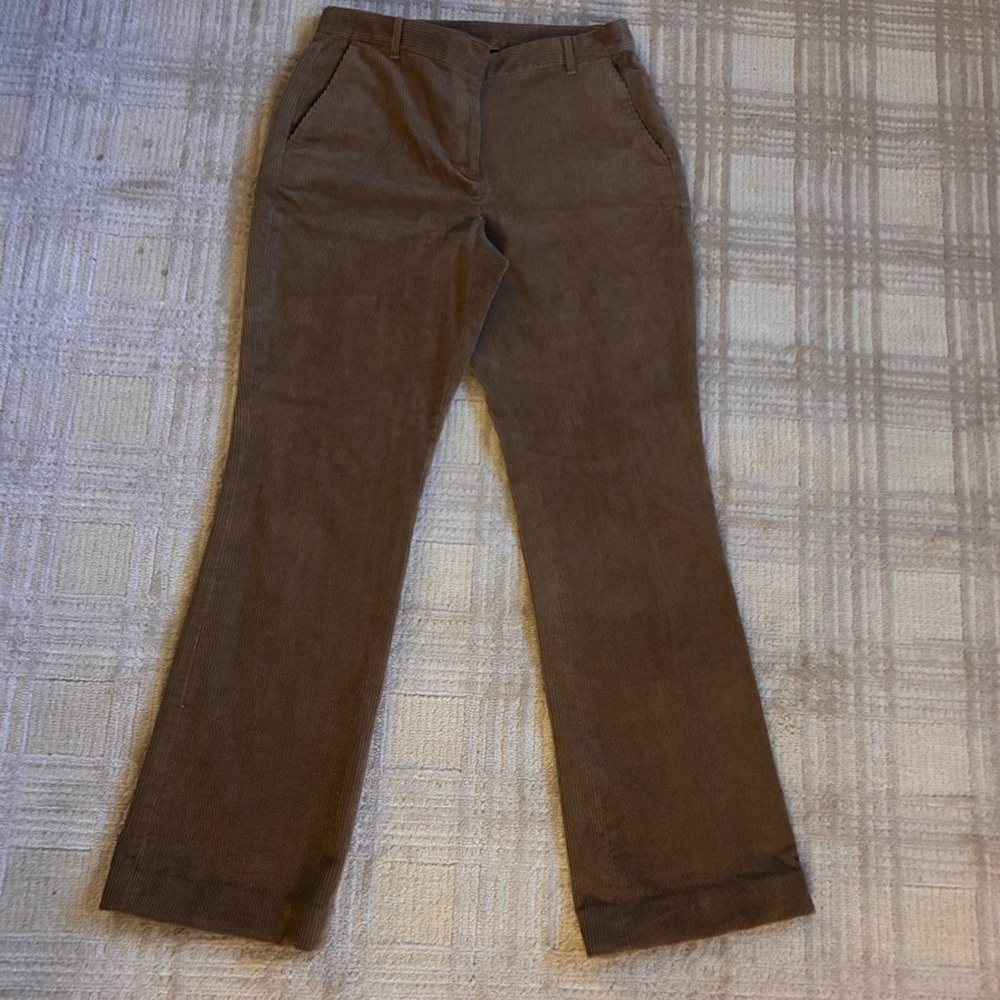 Brooks Brothers Taupe Brown Wide Wale Corduroy Bootcut Pants Women’s 6